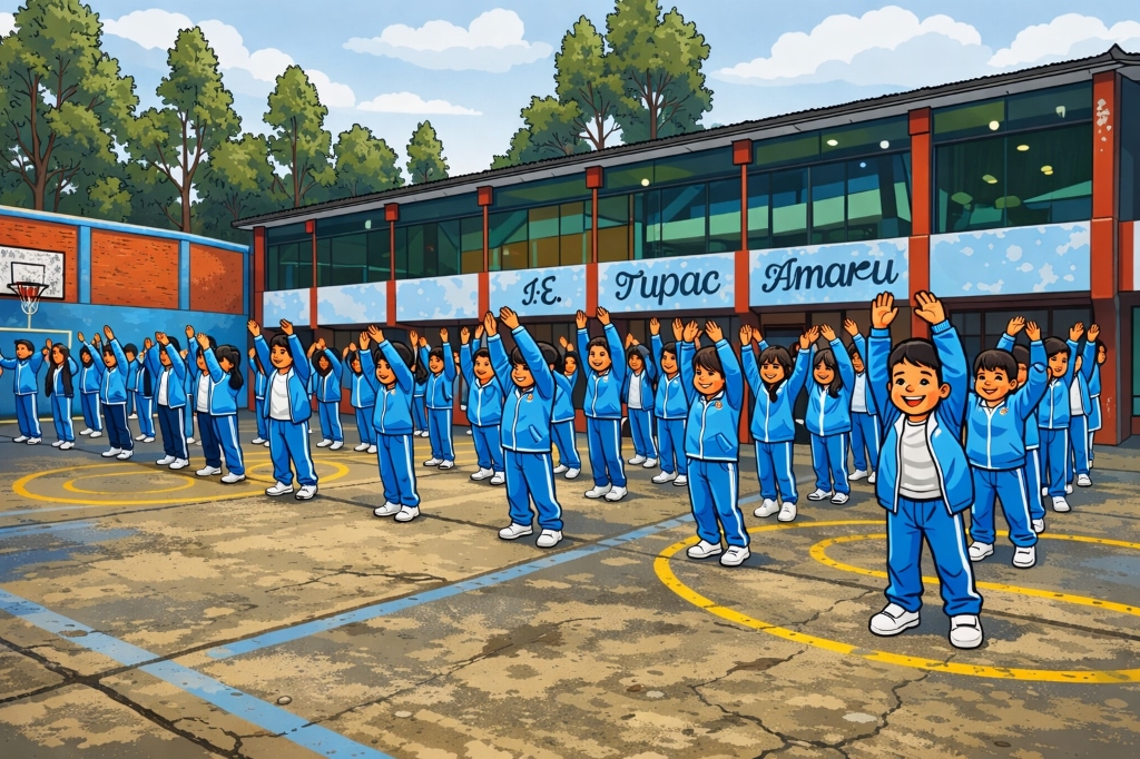 Estudiantes IE Tupac Amaru ilustración